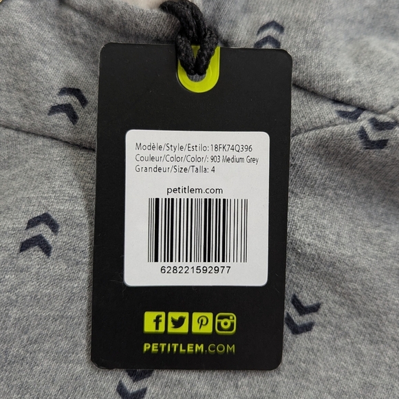 PL Kids Gray Hooded Sweatshirt BNWT - Picture 4 of 7